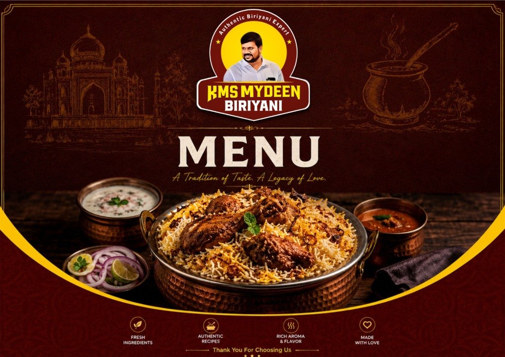 Menu Cover / Dum Biryani