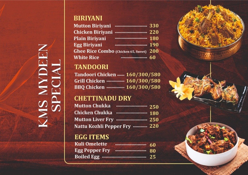 Menu Page 3 / Tandoor & Grills